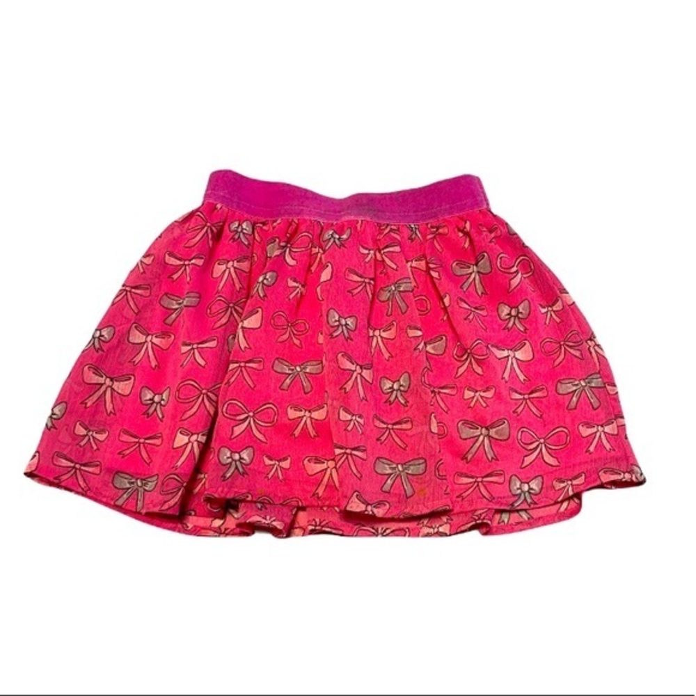 Sonoma Girl ‘s 5 pink ribbon bow‎ layered elastic band A line full tutu skirt